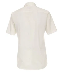 CASAMODA Kurzarmhemd Kentkragen Weiß/Creme/Khaki