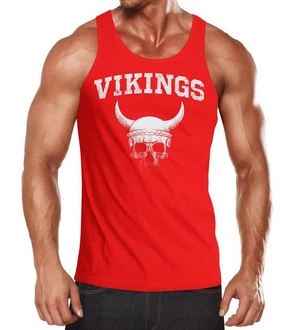 Neverless Herren Tanktop Wikinger-Helm Skull Totenkopf Neverless Herren Tanktop Wikinger-Helm Skull Totenkopf