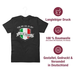 Shirtracer T-Shirt Egal wie geil du bist - ich bin Italiener Schwarz/Grün/Gelb/Rosa