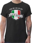 Shirtracer T-Shirt Egal wie geil du bist - ich bin Italiener Schwarz/Grün/Gelb/Rosa