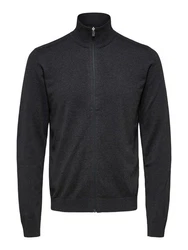 SELECTED HOMME Strickjacke 'Berg' (1) Dunkelgrau/Grau/Dunkelblau