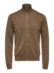 SELECTED HOMME Strickjacke 'Berg' (1) Khaki/Grau/Braun/Dunkelgrün