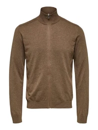 Sweatjacke SLHBERG FULL ZIP CARDIGAN mit 100% Baumwolle