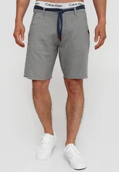 Indicode Chinoshorts Enford Grau/Weiß/Creme/Hellgrau/Schwarz