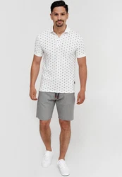 Indicode Chinoshorts Enford Grau/Weiß/Creme/Hellgrau/Schwarz