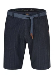 Indicode Chinoshorts Enford Weiß/Dunkelblau/Hellblau/Creme/Rot