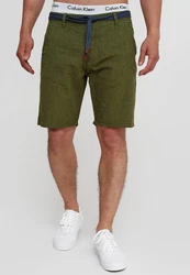 Indicode Chinoshorts Enford Khaki/Dunkelgrün/Creme/Grün/Weiß