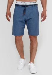 Indicode Chinoshorts Enford Hellblau/Weiß/Creme