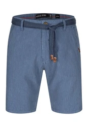 Indicode Chinoshorts Enford Hellblau/Weiß/Creme