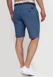 Indicode Chinoshorts Enford Hellblau/Weiß/Creme