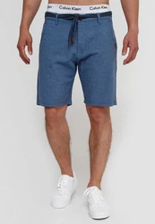 Indicode Chinoshorts Enford Hellblau/Weiß/Creme