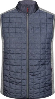 James & Nicholson Steppweste Hybrid Strickfleece Gilet 