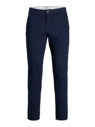 Chinohose JJIMARCO JJDAVE AKM NAVY BLAZER aus Baumwolle