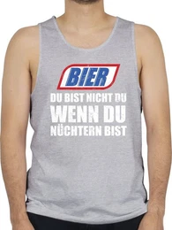 Tanktop Bier Du bist nicht du wenn du nchtern bist Vintage Party & Alkohol Herren
