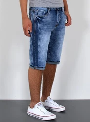 ESRA Herren Jeans Shorts Bermuda AS431 