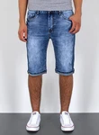 ESRA Herren Jeans Shorts Bermuda AS431 