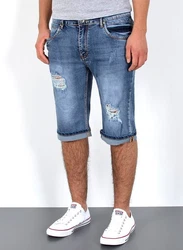 ESRA Herren Jeans Shorts Bermuda AS431 