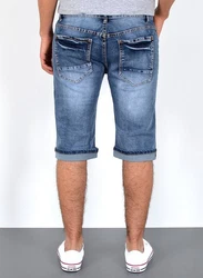 ESRA Herren Jeans Shorts Bermuda AS431 