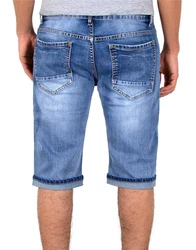 ESRA Herren Jeans Shorts Bermuda AS431 