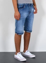 ESRA Herren Jeans Shorts Bermuda AS431 