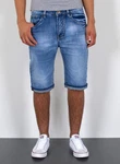ESRA Herren Jeans Shorts Bermuda AS431 