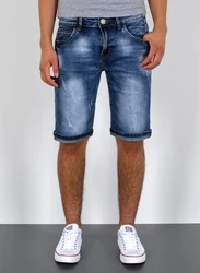 ESRA Herren Jeans Shorts Bermuda AS431 