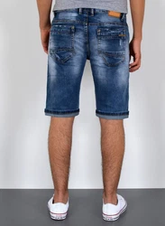 ESRA Herren Jeans Shorts Bermuda AS431 