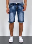 ESRA Herren Jeans Shorts Bermuda AS431 