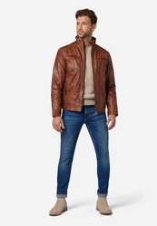Ricano Lederjacke Albert Beige/Braun