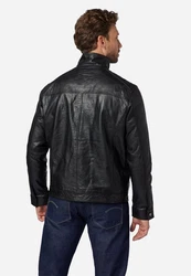 Ricano Lederjacke Albert Schwarz/Gelb