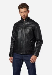 Ricano Lederjacke Albert Schwarz/Gelb