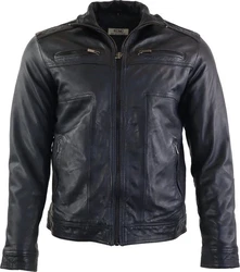 Ricano Lederjacke Albert Dunkelblau/Blau/Hellblau