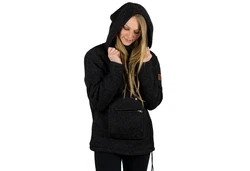 KUNST UND MAGIE Kapuzenstrickjacke Unisex Dunkelgrau/Schwarz/Grau
