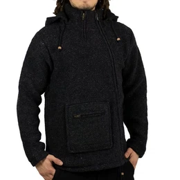 Kapuzenstrickjacke Kunst & Magie Unisex Strick- Wolljacke abnehmbare Zipfelkapuze Abnehmbare Kapuze