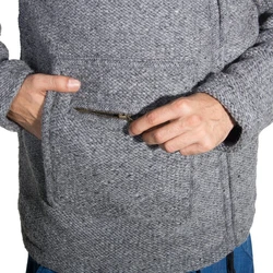 KUNST UND MAGIE Kapuzenstrickjacke Unisex Hellgrau/Dunkelgrau/Grau