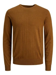 Jack & Jones Rundhalspullover JJEEMIL 4295 Braun