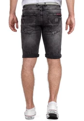 Cipo & Baxx Jeansshorts Herren Kurze Hose 21CB-BANS Dunkelgrau (21CB18-BANS)