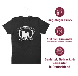 Shirtracer T-Shirt Stolzer Mops Papa Geschenk Gelb/Lila/Braun/Rot/Grün