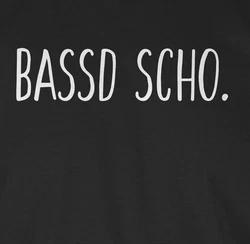 Shirtracer T-Shirt Bassd scho Sprüche Statement Gold/Schwarz/Rot/Grün