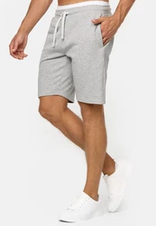 Indicode Herren Sweatshorts Aldrich Grau/Hellgrau