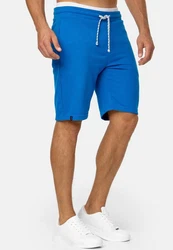 Indicode Herren Sweatshorts Aldrich Blau/Hellblau