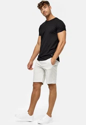 Indicode Herren Sweatshorts Aldrich Grau/Khaki/Weiß