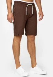 Indicode Herren Sweatshorts Aldrich Dunkelbraun/Braun/Khaki/Dunkelrot