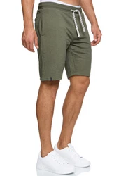 Indicode Herren Sweatshorts Aldrich Dunkelgrün/Khaki/Grün