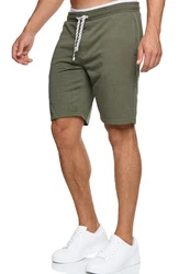 Indicode Herren Sweatshorts Aldrich Dunkelgrün/Khaki/Grün
