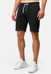 Indicode Herren Sweatshorts Aldrich Dunkelgrau/Schwarz