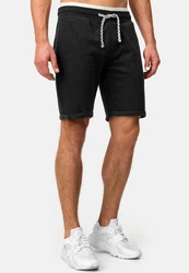 Indicode Herren Sweatshorts Aldrich Dunkelgrau/Schwarz