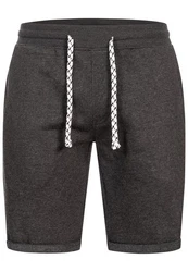 Indicode Herren Sweatshorts Aldrich Dunkelgrau/Schwarz