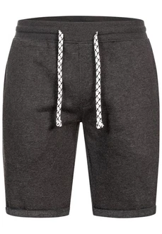 Indicode Herren Sweatshorts Aldrich Dunkelgrau/Schwarz