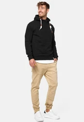Indicode Hoodie Meza Schwarz/Braun